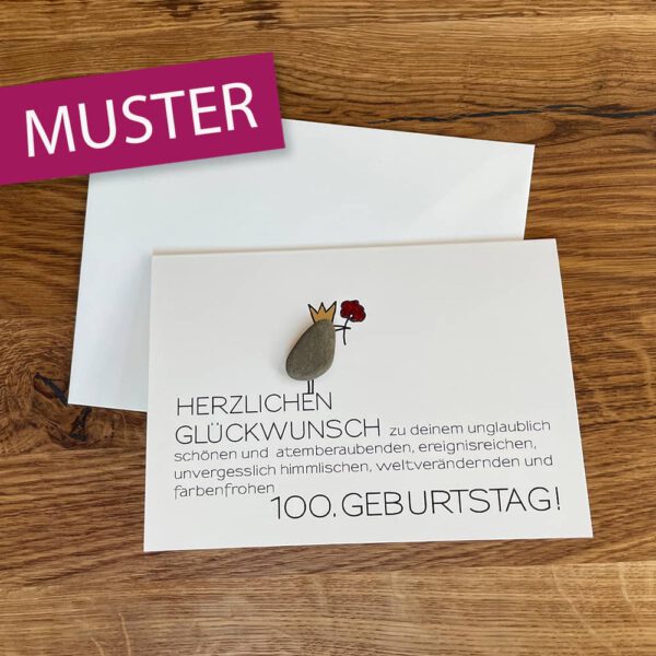 Klappkarte 100. Geburtstag