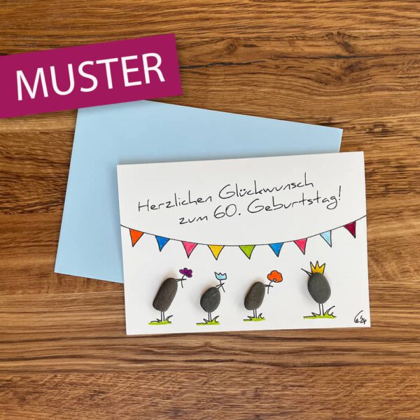 Klappkarte 60. Geburtstag