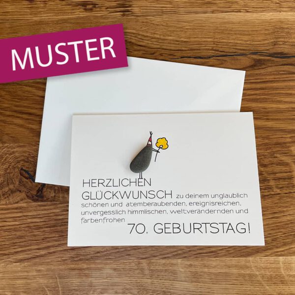 Klappkarte 70. Geburtstag