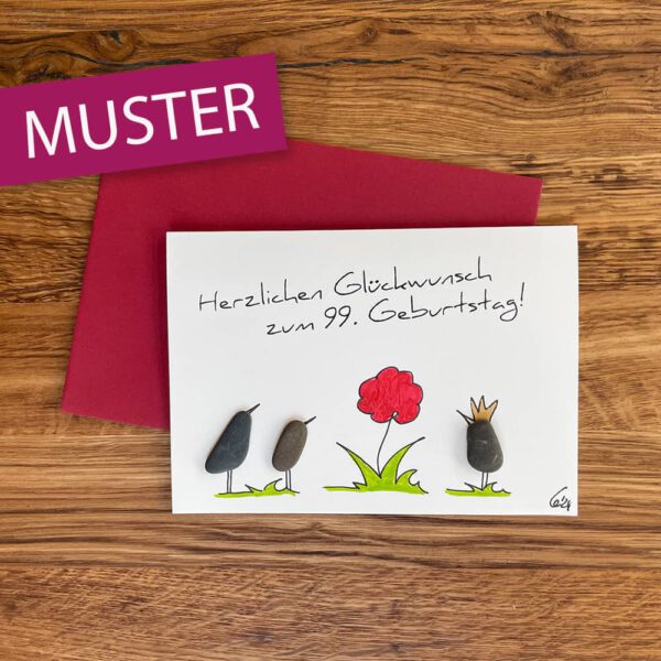 Klappkarte 99. Geburtstag