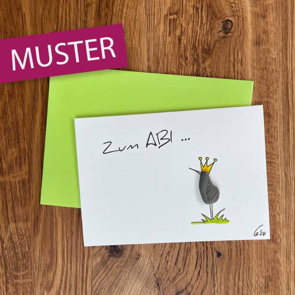 Kieselsteinkunst Klappkarte ABI