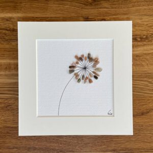 Kieselsteinkunst Bild Blume