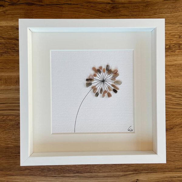 Kieselsteinkunst Bild Blume