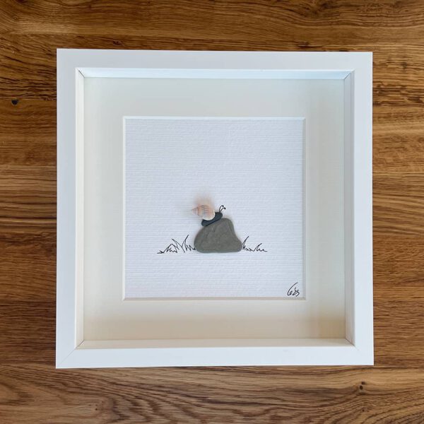 Kieselsteinkunst Bild Schnecke