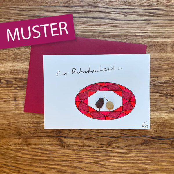 Zur Rubinhochzeit / 40 Jahre