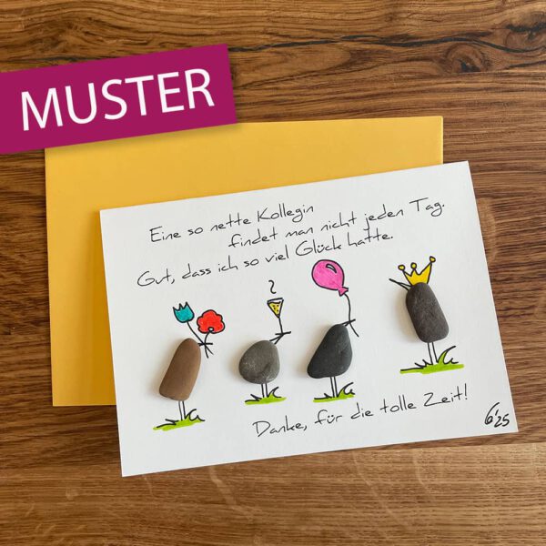 Klappkarte Abschied Kollegin