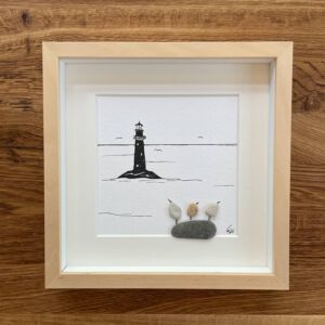 BILD UNIKAT Vögel mit Leuchtturm – Bild 3