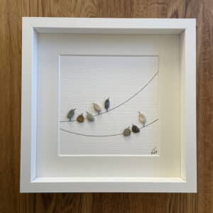 BILD UNIKAT Vögel auf 2 Leinen