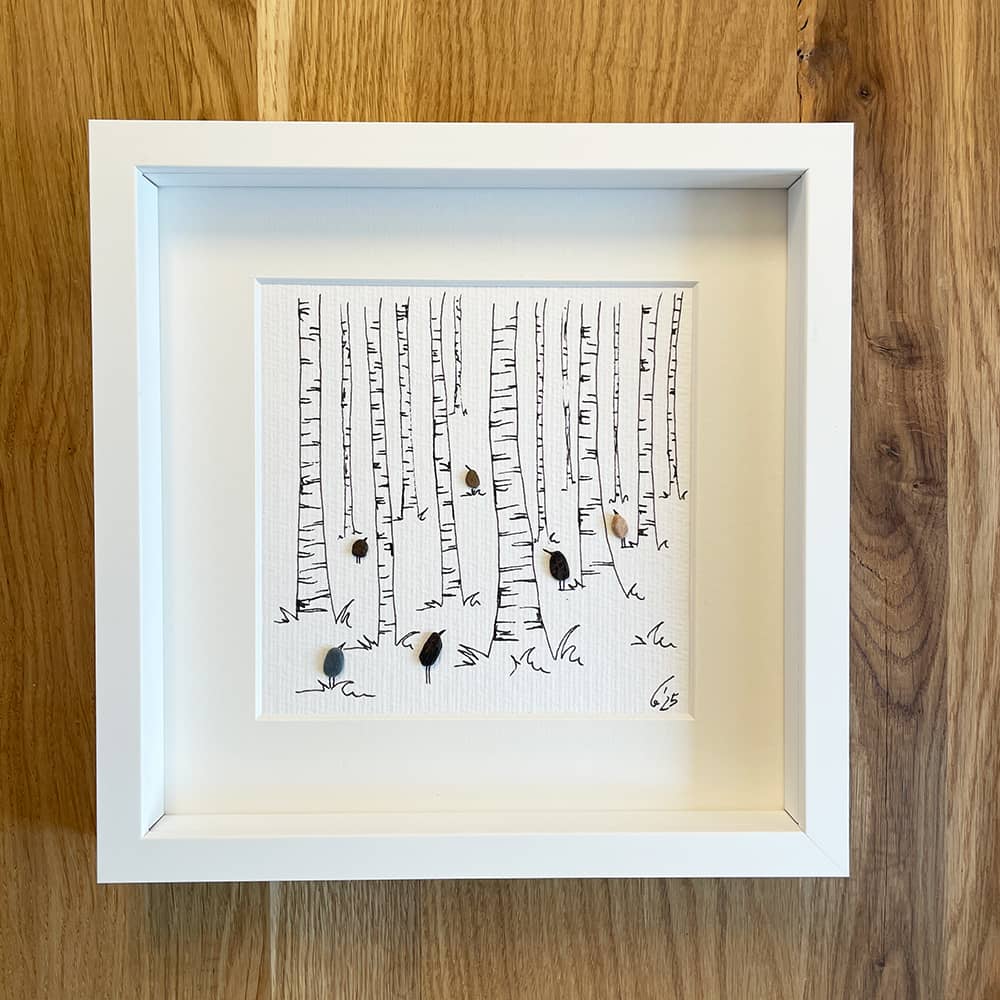 BILD UNIKAT Vögel im Birkenwald – Bild 2