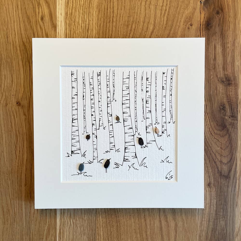 BILD UNIKAT Vögel im Birkenwald – Bild 4