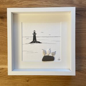 BILD UNIKAT Vögel mit Leuchtturm