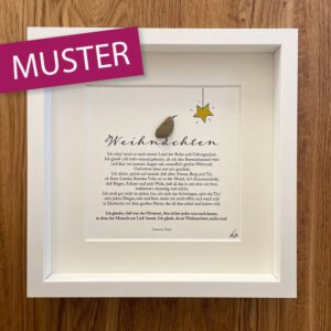 Kieselsteinbild Weihnachten von Hermann Hesse