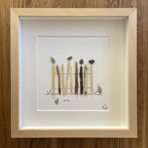 BILD UNIKAT Vögel auf Holzzaun