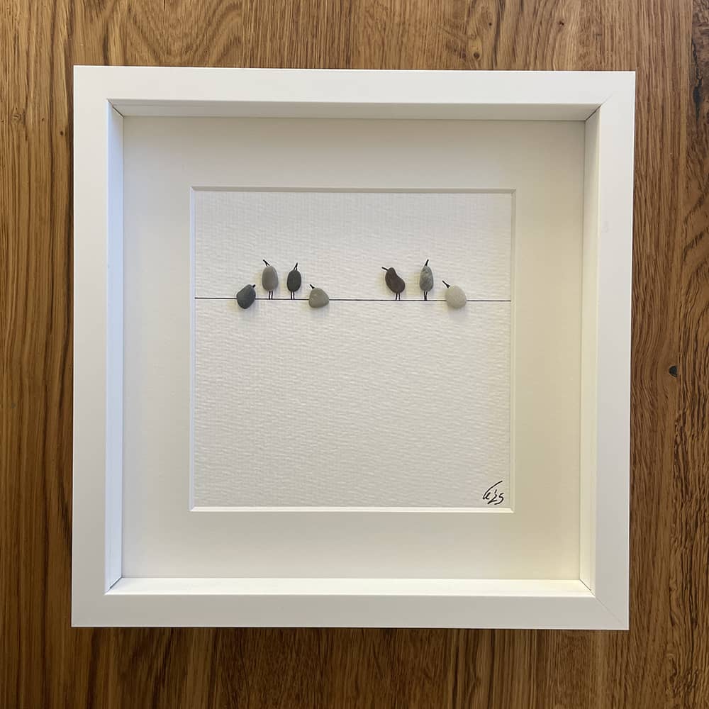 BILD UNIKAT Vögel auf Leine