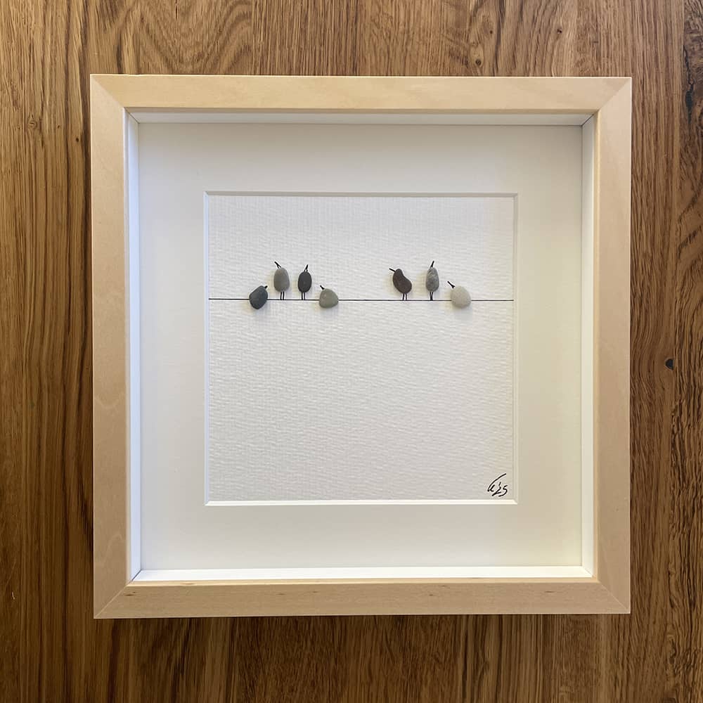 BILD UNIKAT Vögel auf Leine – Bild 3