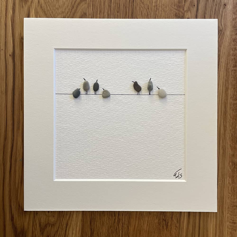 BILD UNIKAT Vögel auf Leine – Bild 4