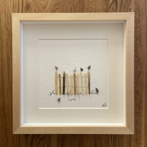 BILD UNIKAT Vögel auf Holzzaun