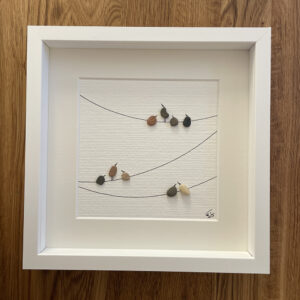 BILD UNIKAT Vögel auf 3 Leinen