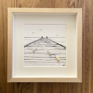 BILD UNIKAT Möwen auf Bootssteg