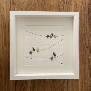 BILD UNIKAT Vögel auf 3 Leinen