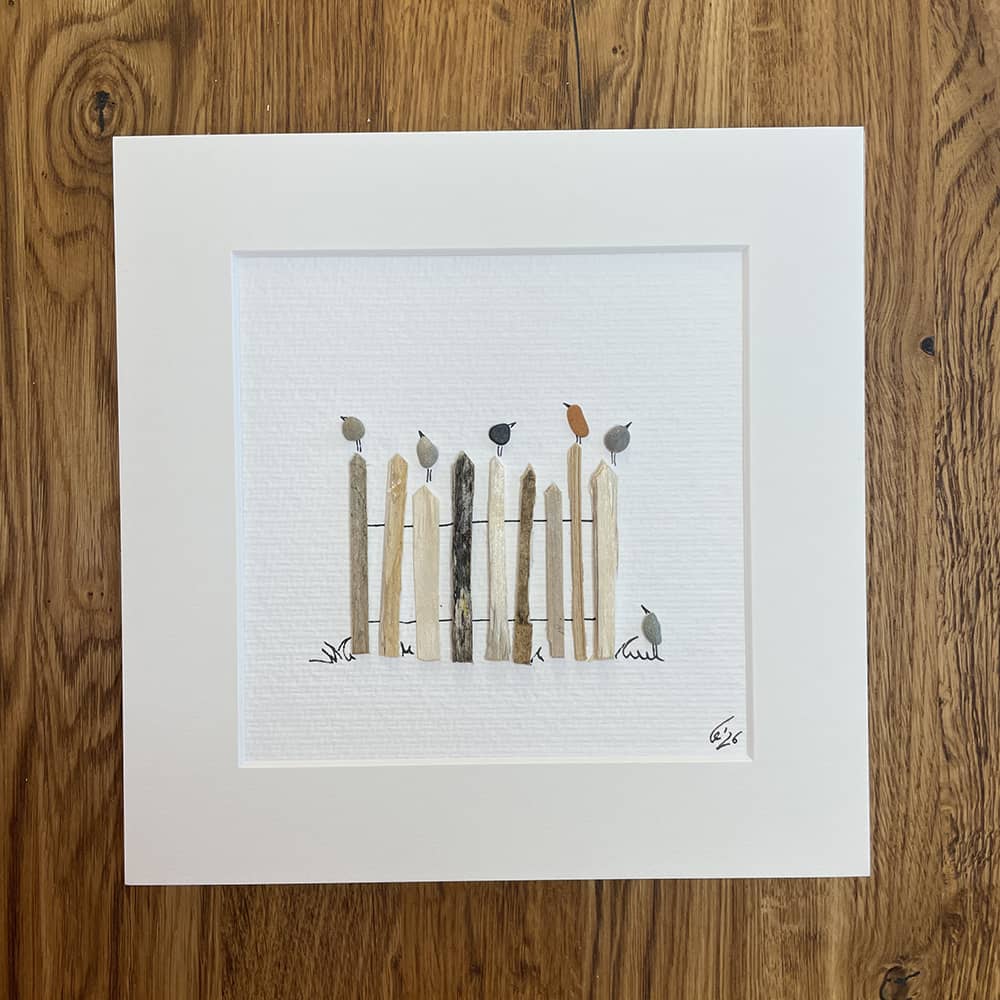 BILD UNIKAT Vögel auf Holzzaun – Bild 4